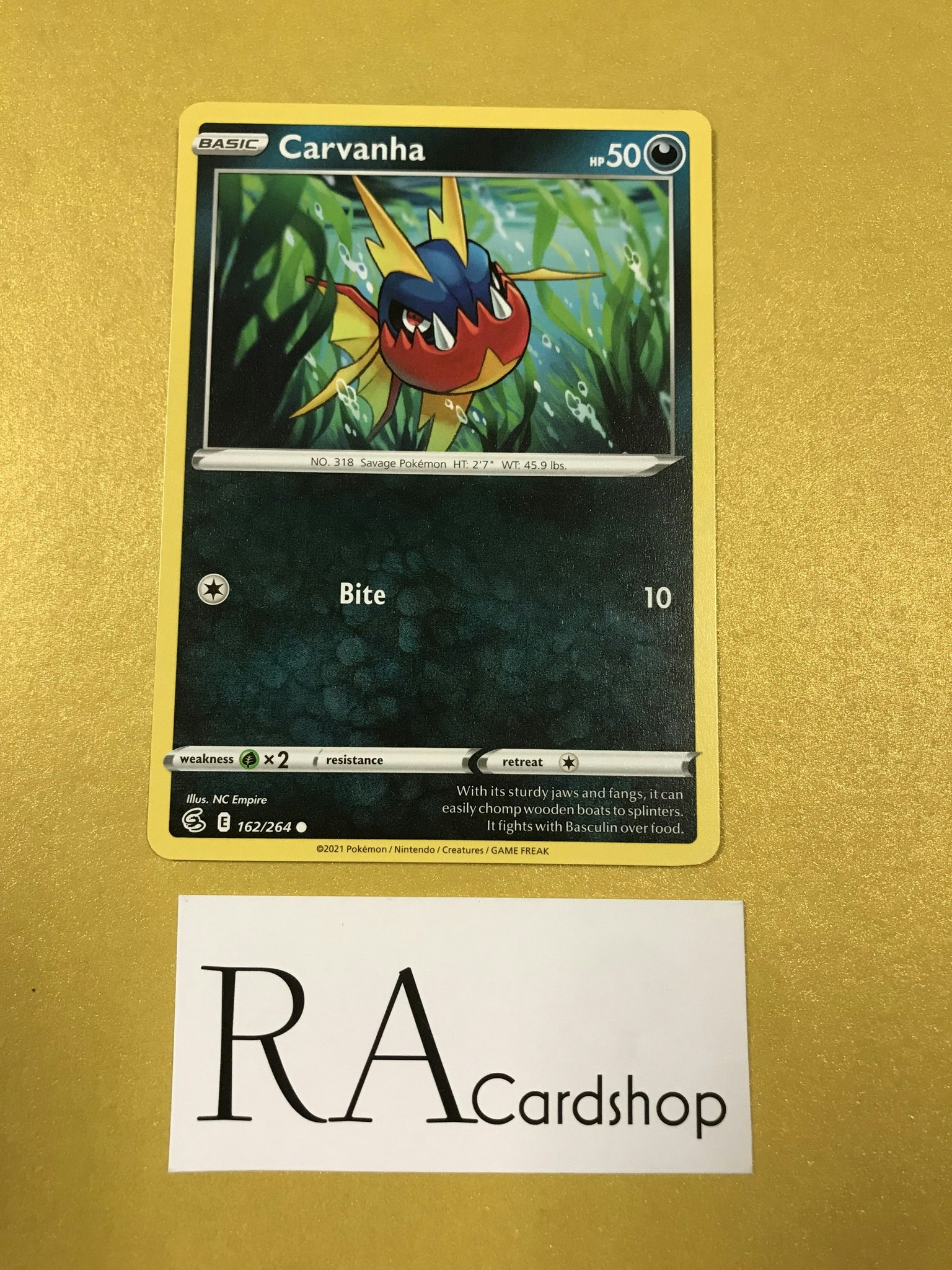 Carvanha Common 162/264 Fusion Strike Pokemon