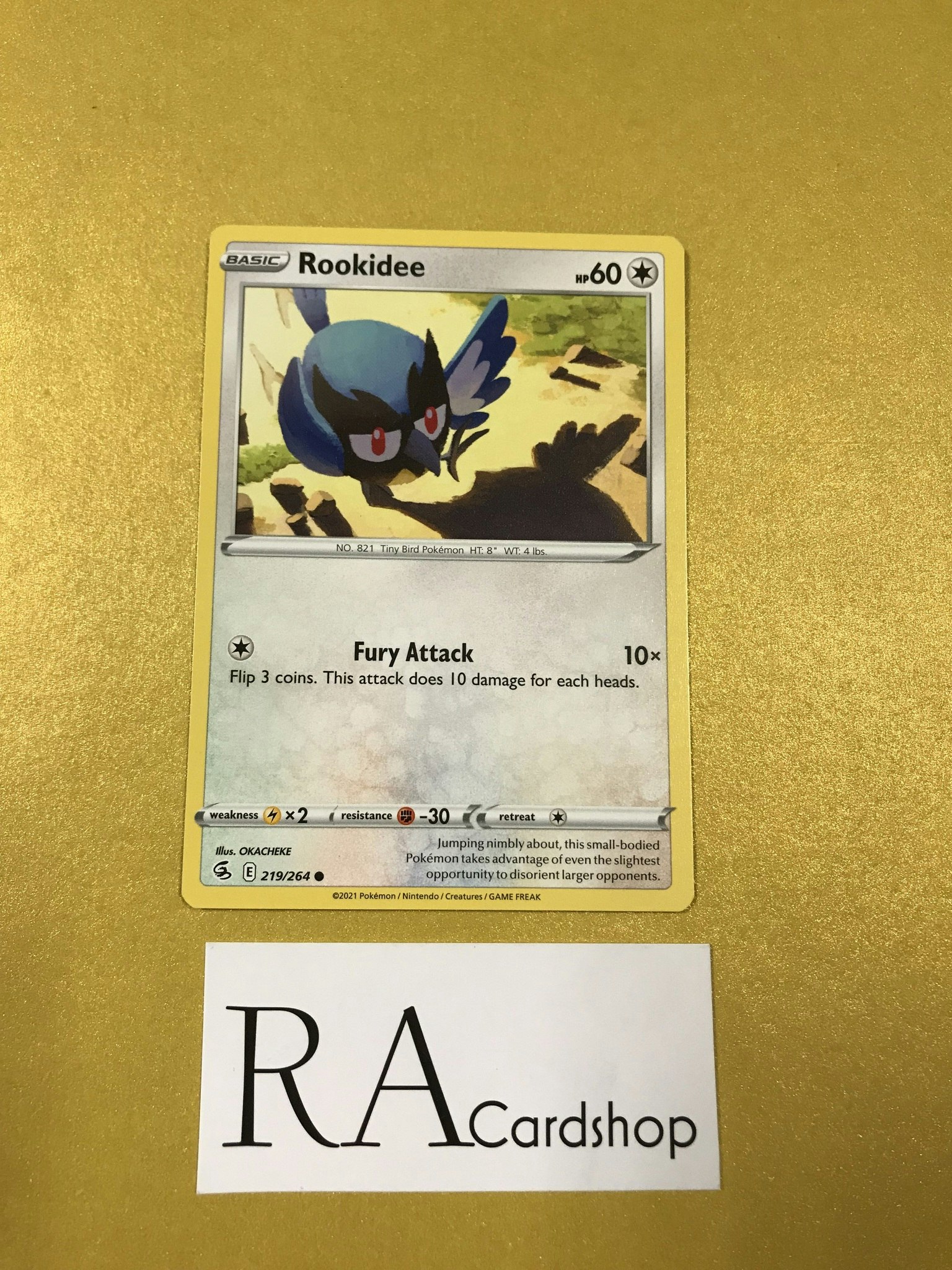Rookidee Common 219/264 Fusion Strike Pokemon