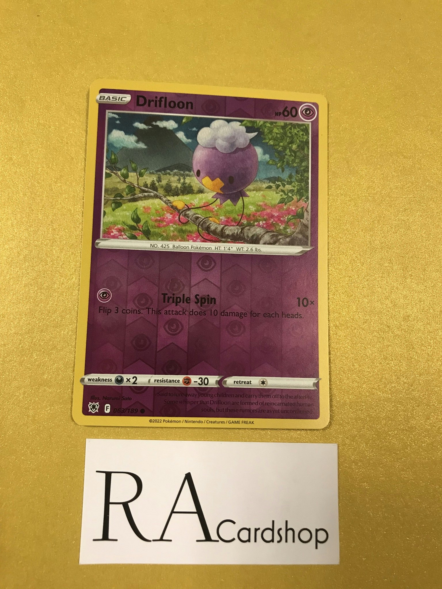 Drifloon 063/189 Reverse Holo Common Astral Radiance Pokémon