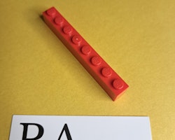 3008 Brick 1 x 8 Röd Lego