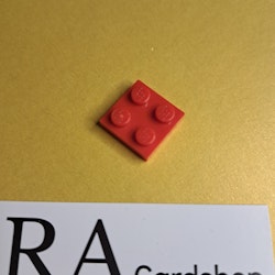 3022 Plate 2 x 2 Röd Lego