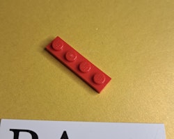 3710 Plate 1 x 4 Röd Lego