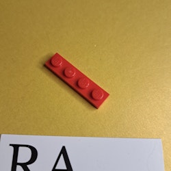 3710 Plate 1 x 4 Röd Lego