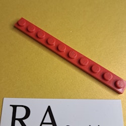 4477 Plate 1 x 10 Röd Lego
