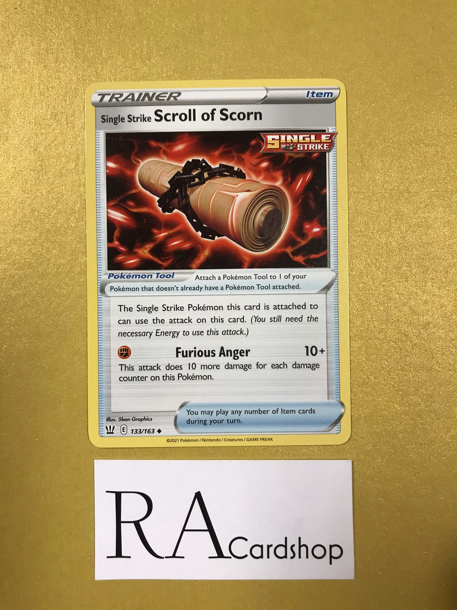 Single Strike Scroll Of Scorn Uncommon 133/163 Battle Styles Pokémon