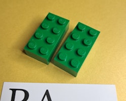 3001 Brick 2 x 4 Mörk Grön Lego