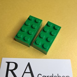3001 Brick 2 x 4 Mörk Grön Lego