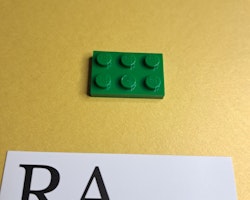 3021 Plate 2 x 3 Mörk Grön Lego