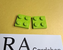 3022 Plate 2 x 2 Ljus Grön Lego