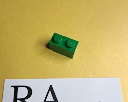 3004 Brick 1 x 2 Mörk Grön Lego