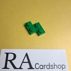 3023 Plate 1 x 2 Mörk Grön Lego