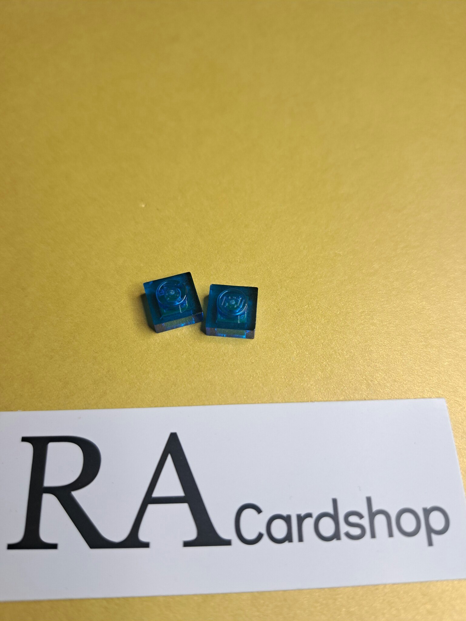 3024 1 x 1 Plate Transparent Blue Lego
