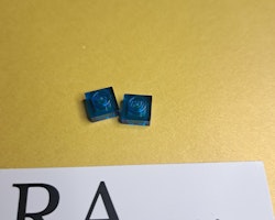 3024 1 x 1 Plate Transparent Blue Lego