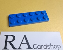 3795 Plate 2 x 6 Blue Lego