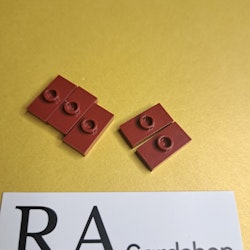 3794a Plate, Modified 1 x 2 with 1 Stud without Groove (Jumper) Redish Brown Lego