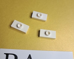 3794a Plate, Modified 1 x 2 with 1 Stud without Groove (Jumper) White Lego