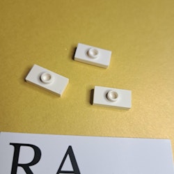 3794a Plate, Modified 1 x 2 with 1 Stud without Groove (Jumper) White Lego