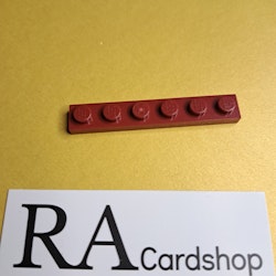 3666 Plate 1 x 6 Reddish Brown Lego