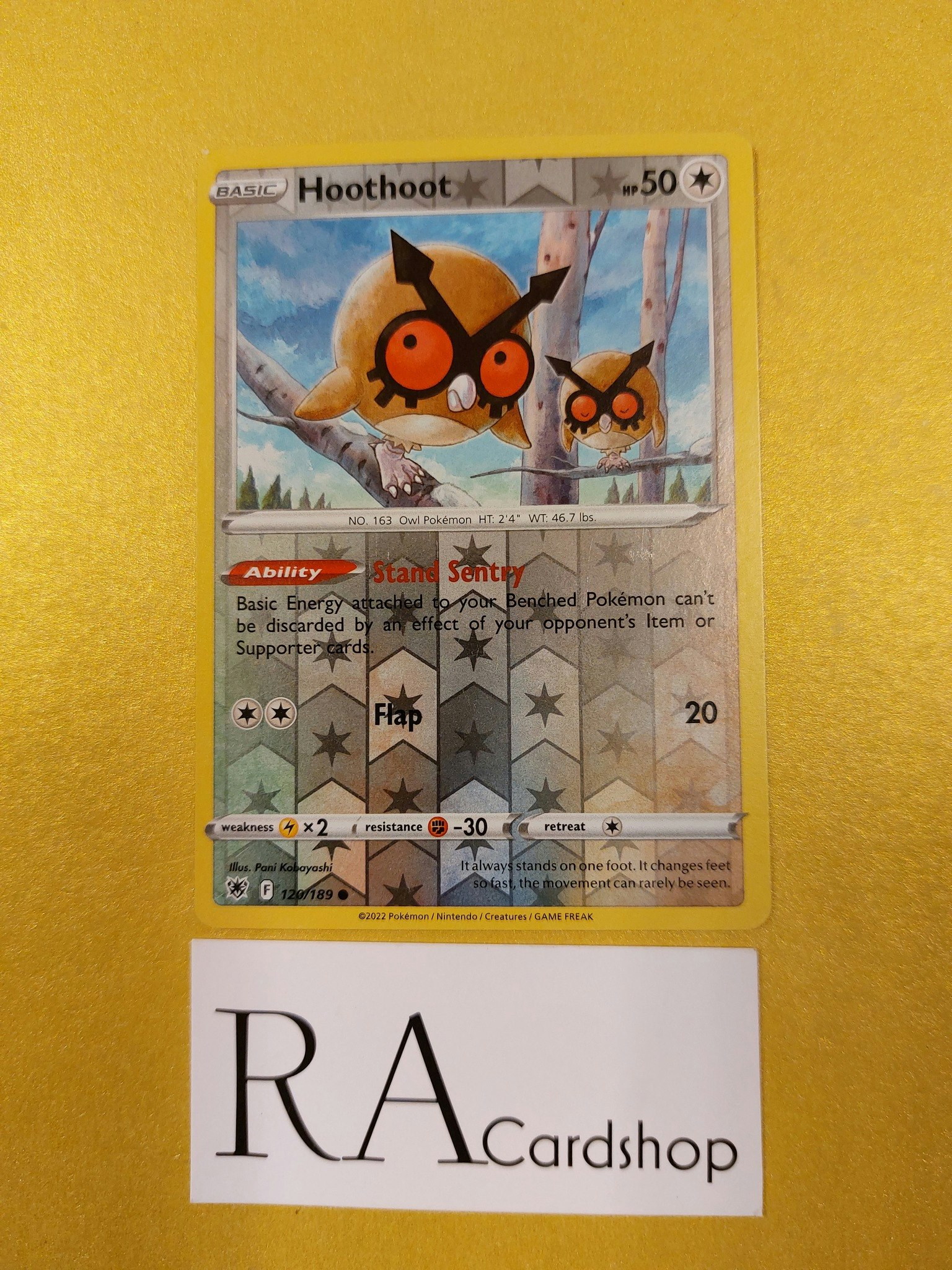 Hoothoot Reverse Holo Common 120/189 Astral Radiance Pokemon