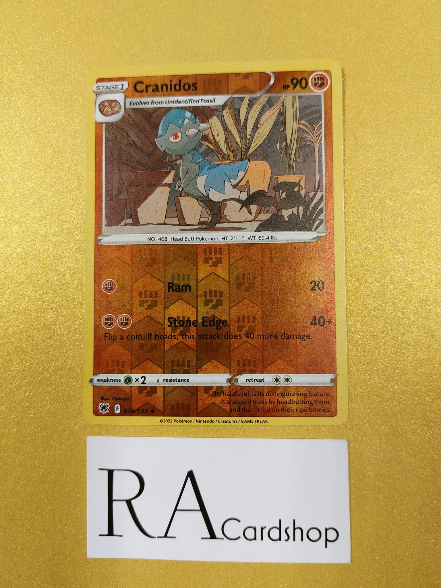 Cranidos Reverse Holo Uncommon 076/189 Astral Radiance Pokemon