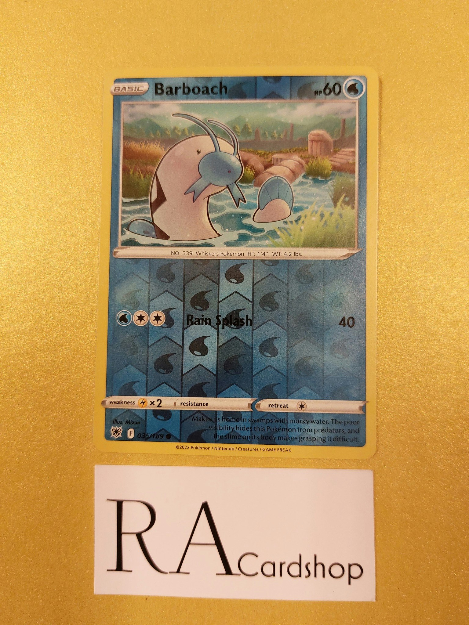Barboach Reverse Holo Common 035/189 Astral Radiance Pokemon