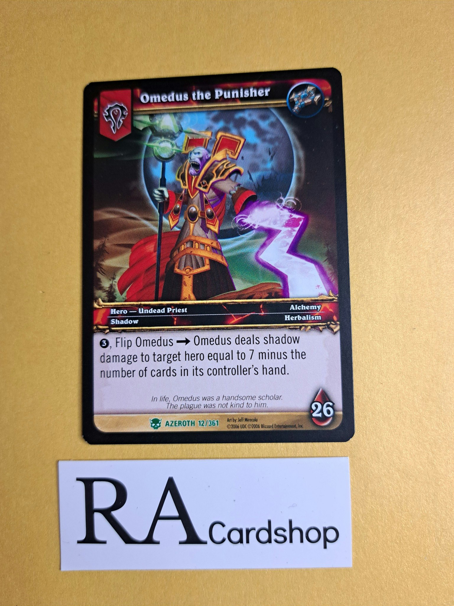 Omedus the Punisher 12/361 Heroes of Azeroth World of Warcraft TCG