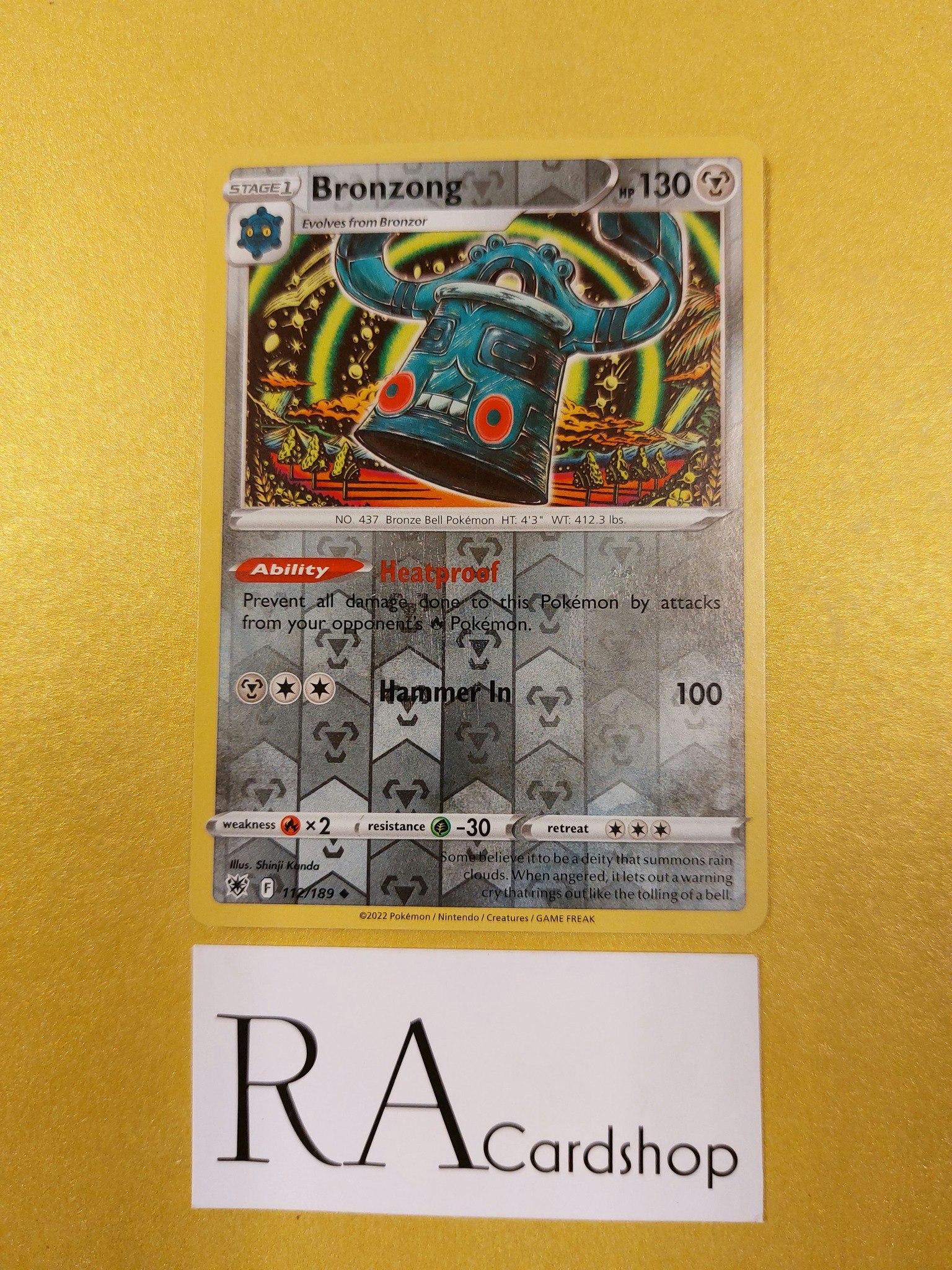 Bronzong Reverse Holo Uncommon 112/189 Astral Radiance Pokemon