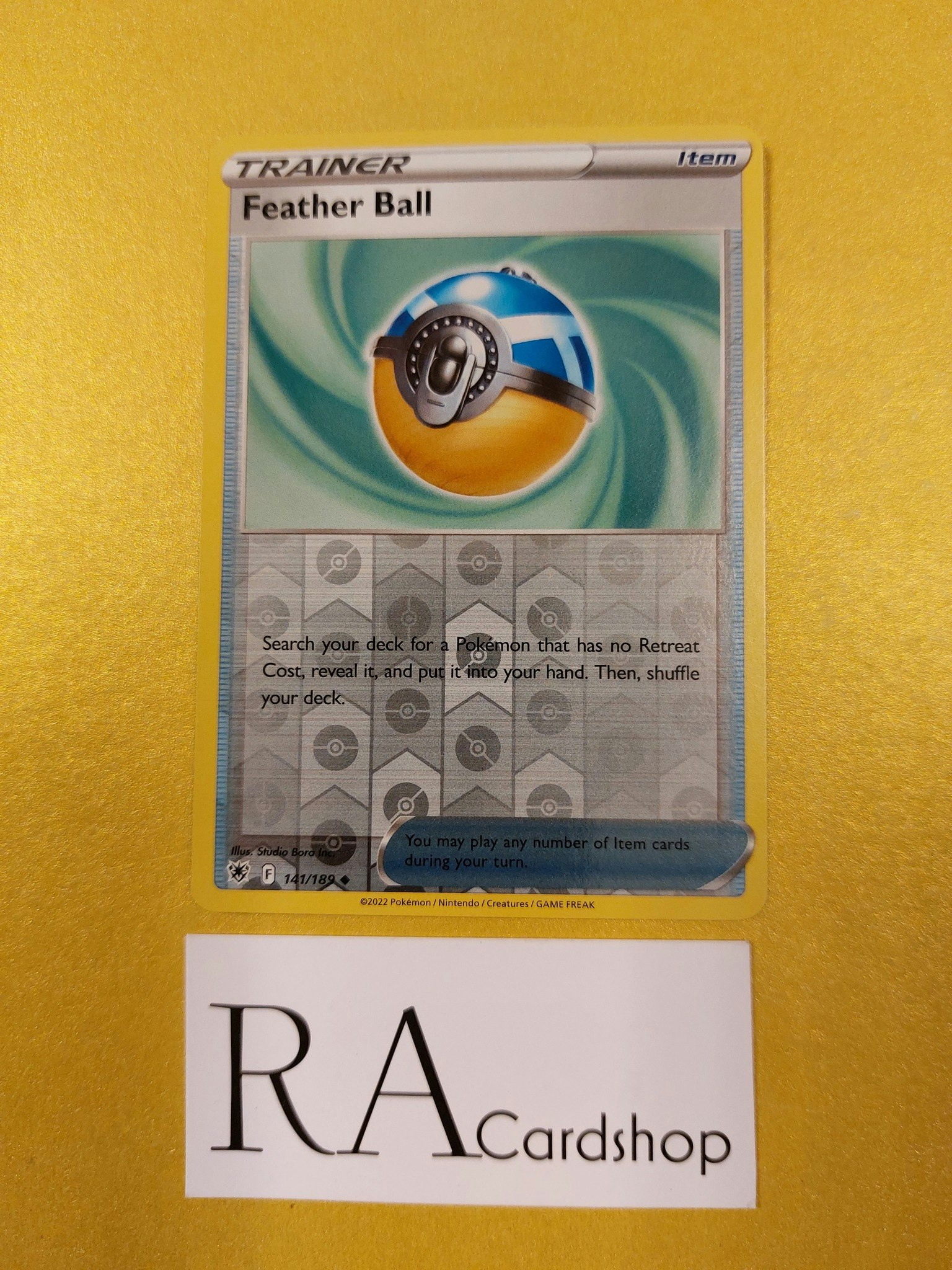 Feather Ball Reverse Holo Uncommon 141/189 Astral Radiance Pokemon