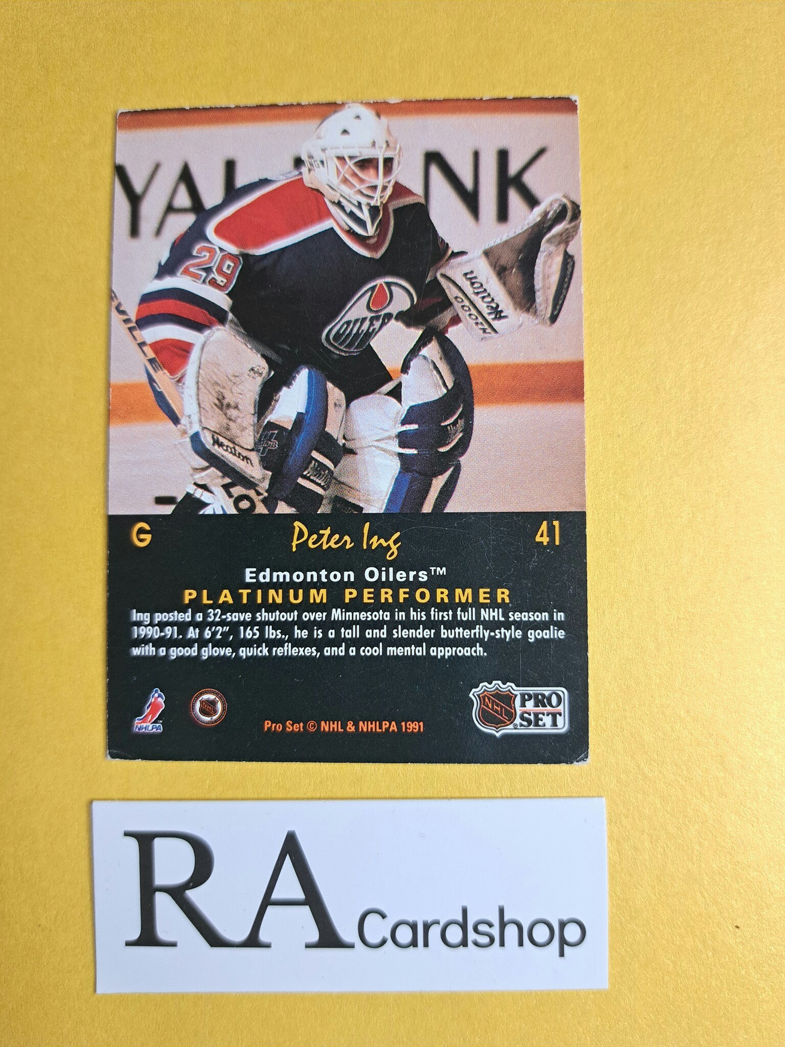 Peter Ing 91-92 Pro Set #41 NHL Hockey