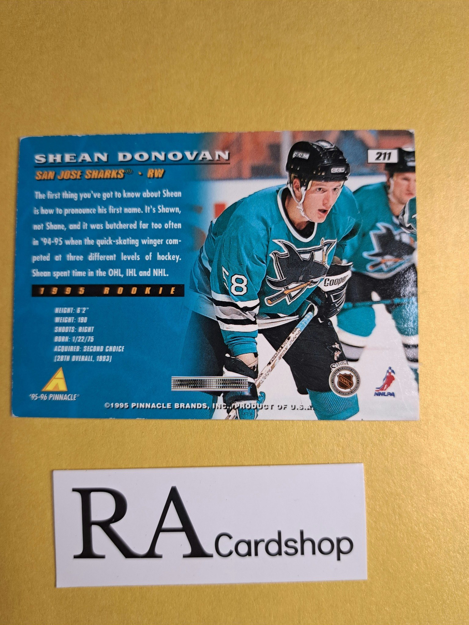 Shean Donovan 95-96 Pinnacle #211