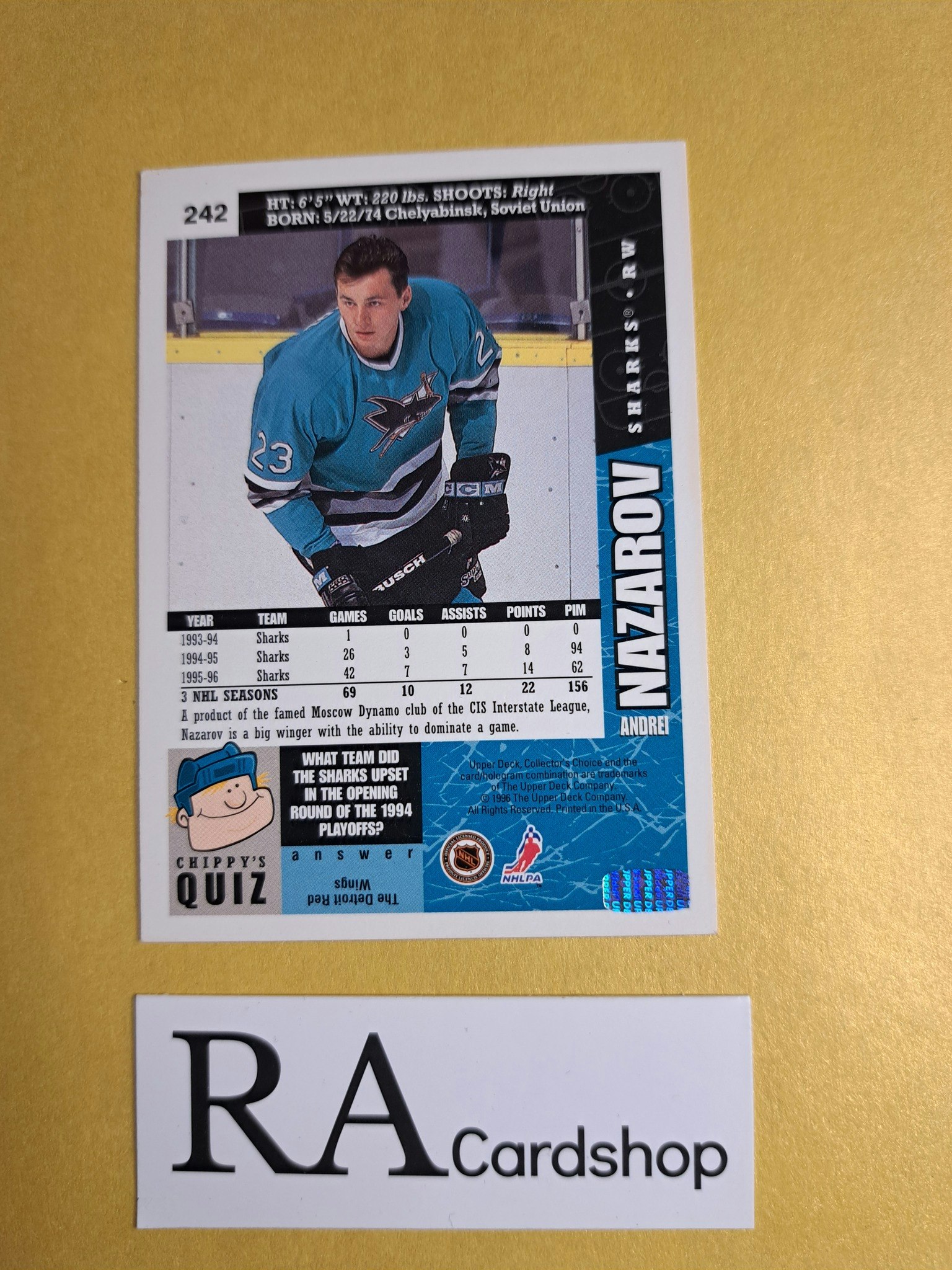 Andrei Nazarov 96-97 96-97 Upper Deck Choice #242 NHL Hockey