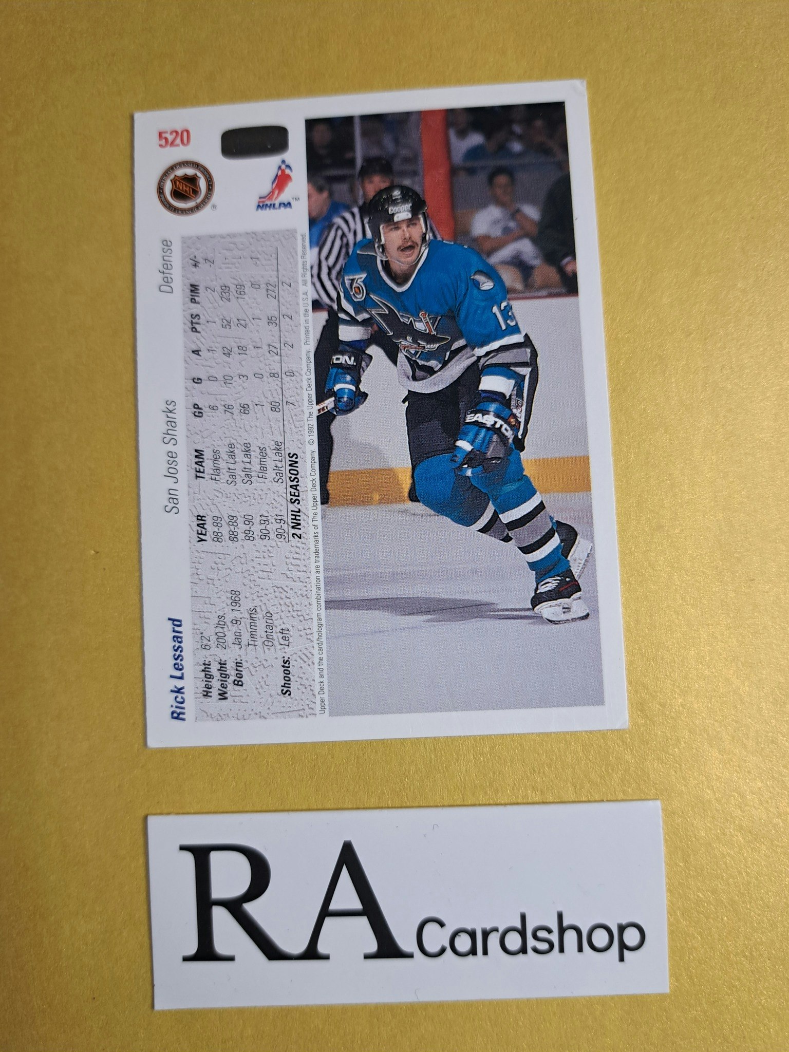 Rick Lessard 91-92 Upper Deck #520 NHL Hockey