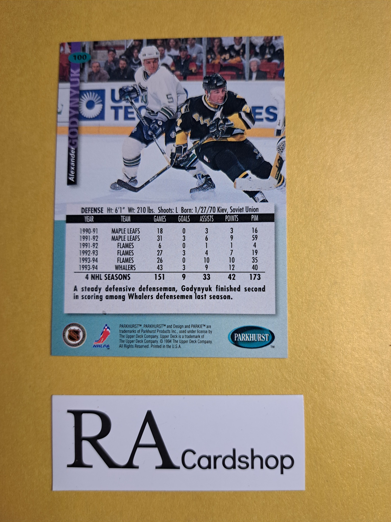 Alexander Godynyuk 94-95 Parkhurst #100 NHL Hockey