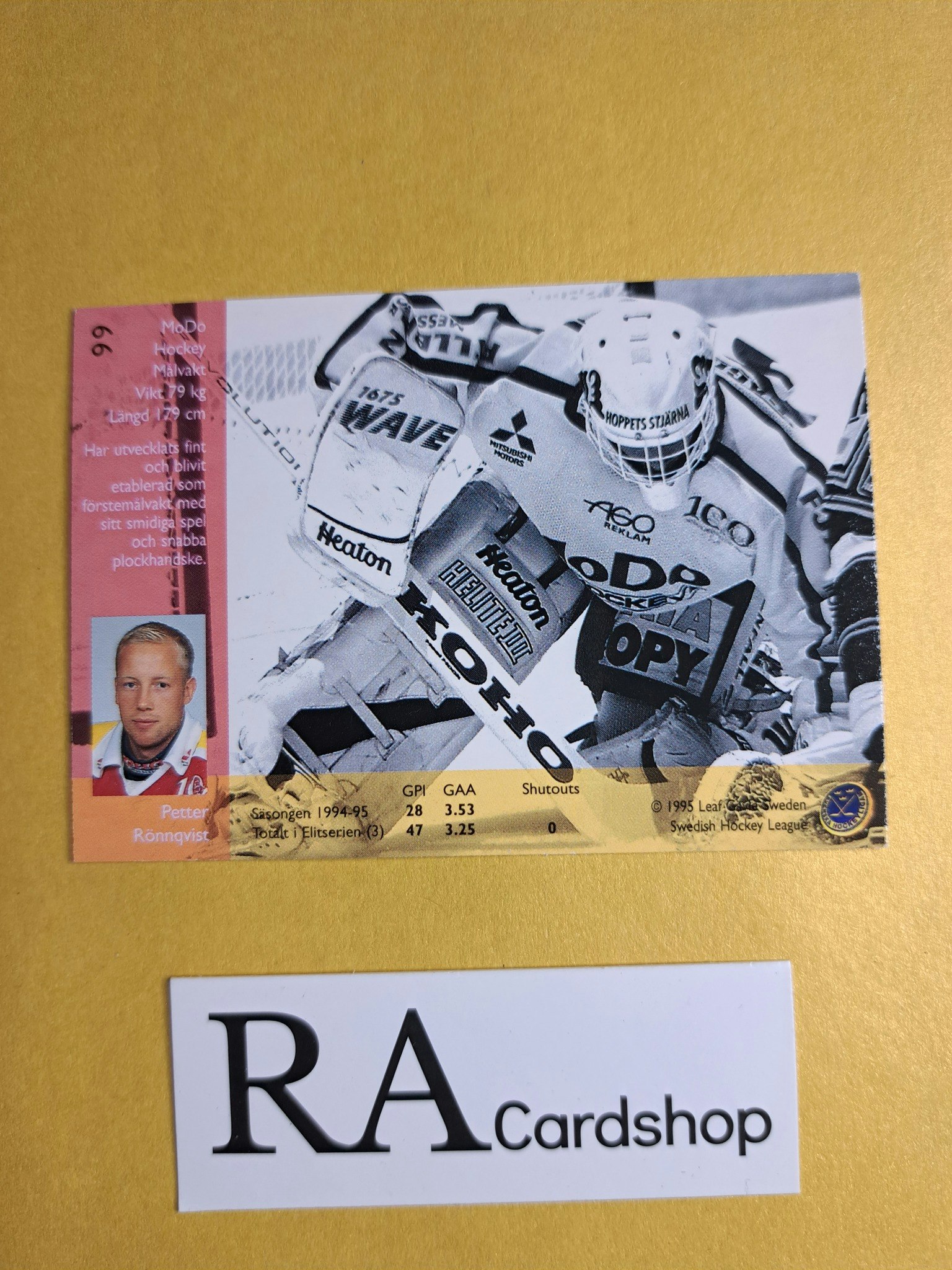 Petter Rönnqvist 95-96 Leaf #99 SHL Hockey