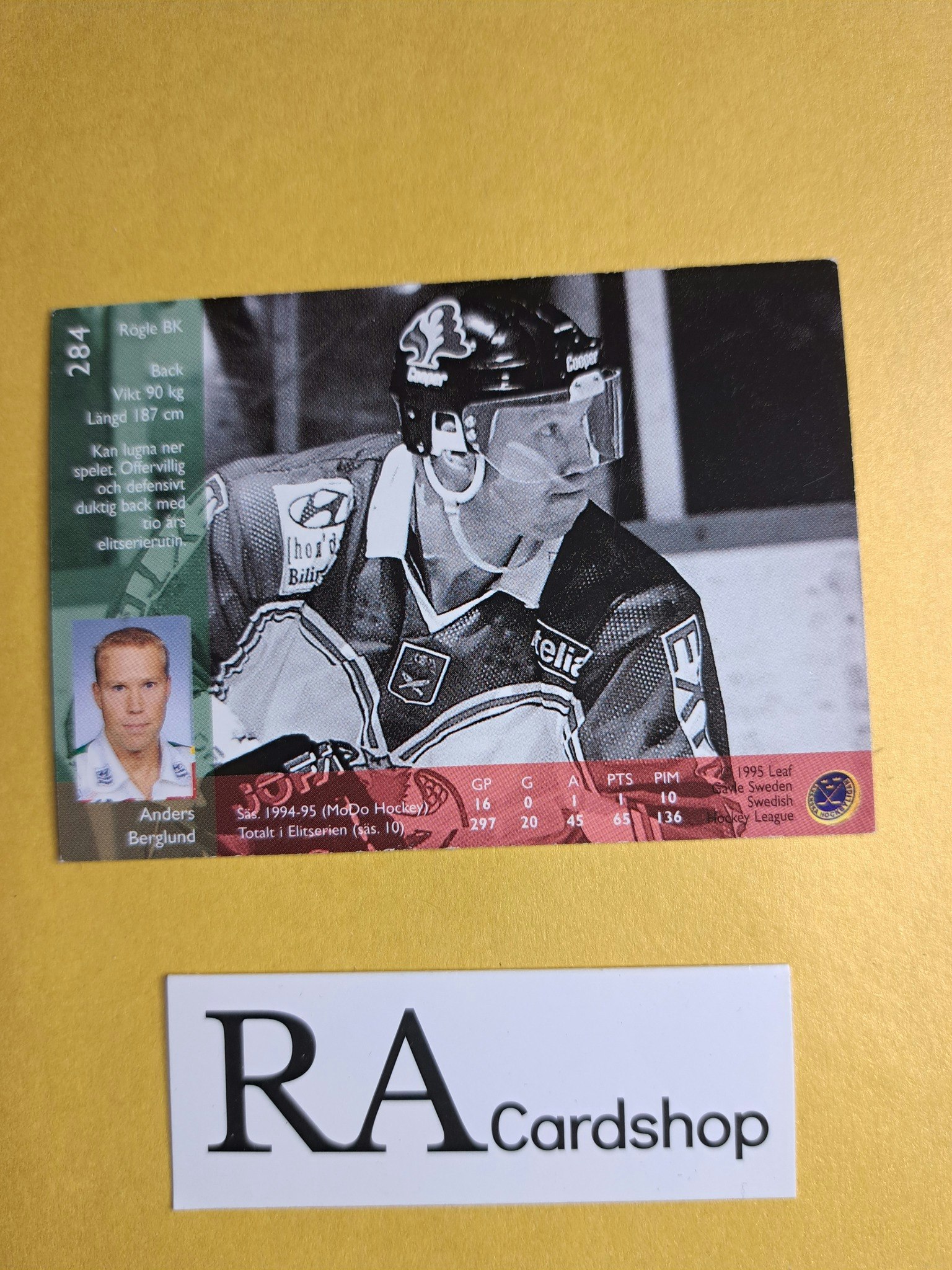 Anders Berglund 95-96 Leaf #284 SHL SHL Hockey