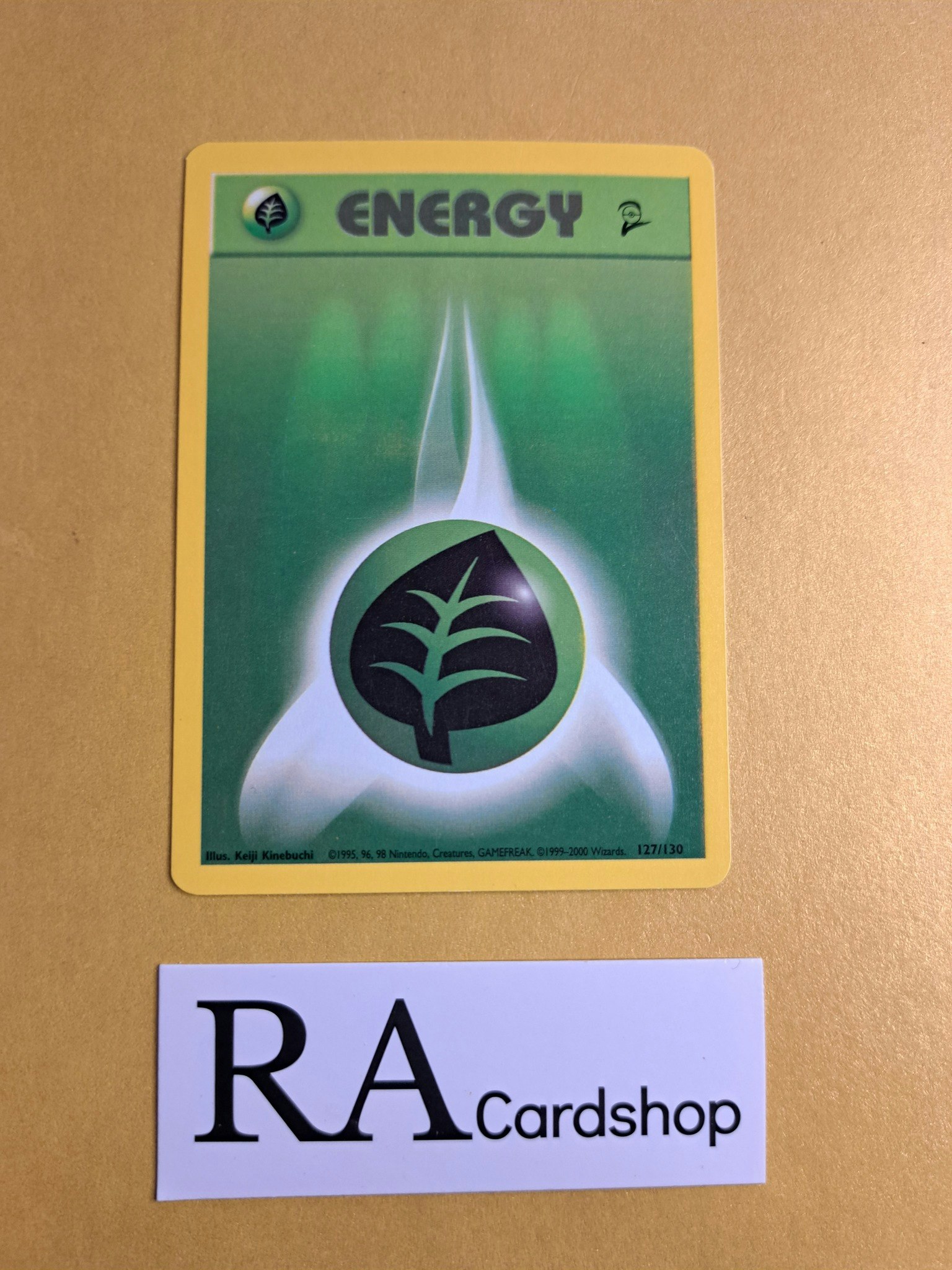 Grass Energy 127/130 (3) Baset Set 2 Pokemon