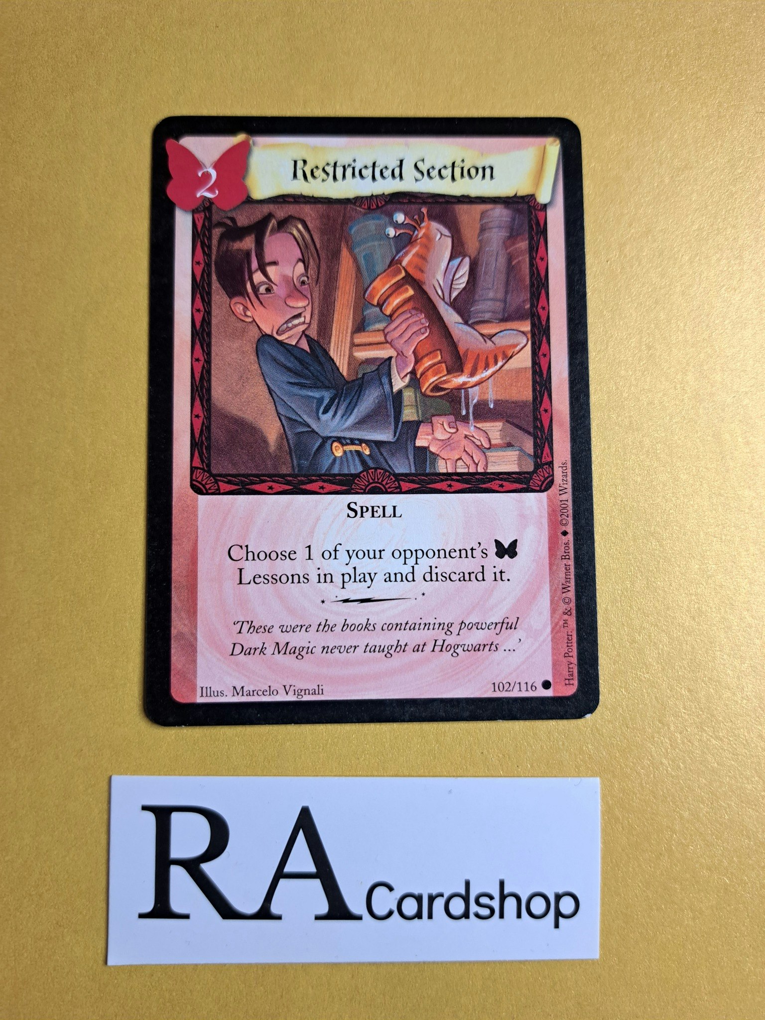 Restricted Section Common 102/116 Harry Potter Trading Card Game 2001