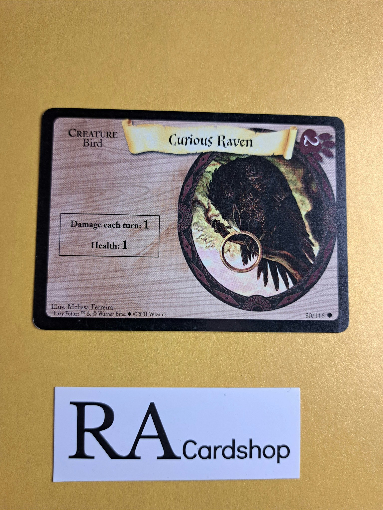 Curious Raven Common 80/116 Harry Potter Trading Card Game 2001
