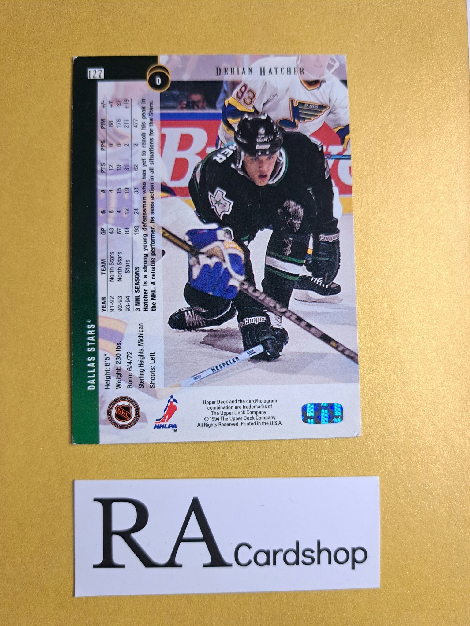 Derian Hatcher 94-95 Upper Deck #127 NHL Hockey