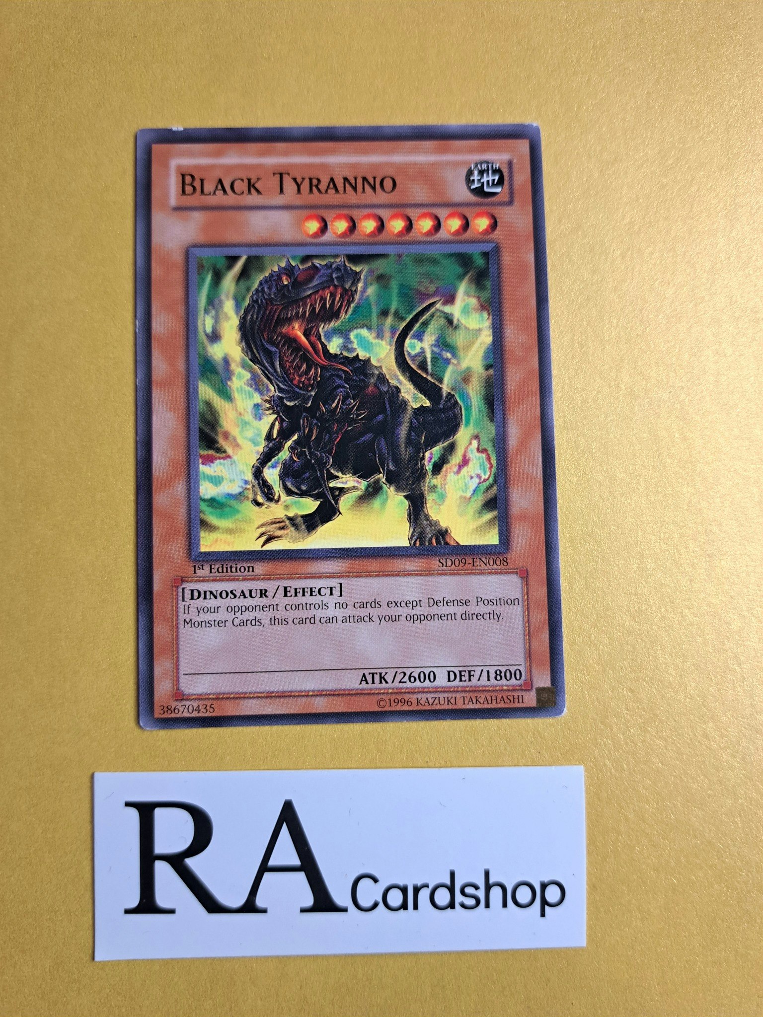Black Tyranno Common 1st Edition SD09-EN008 Structure Deck: Dinosaur's Rage SD09 Yu-Gi-Oh
