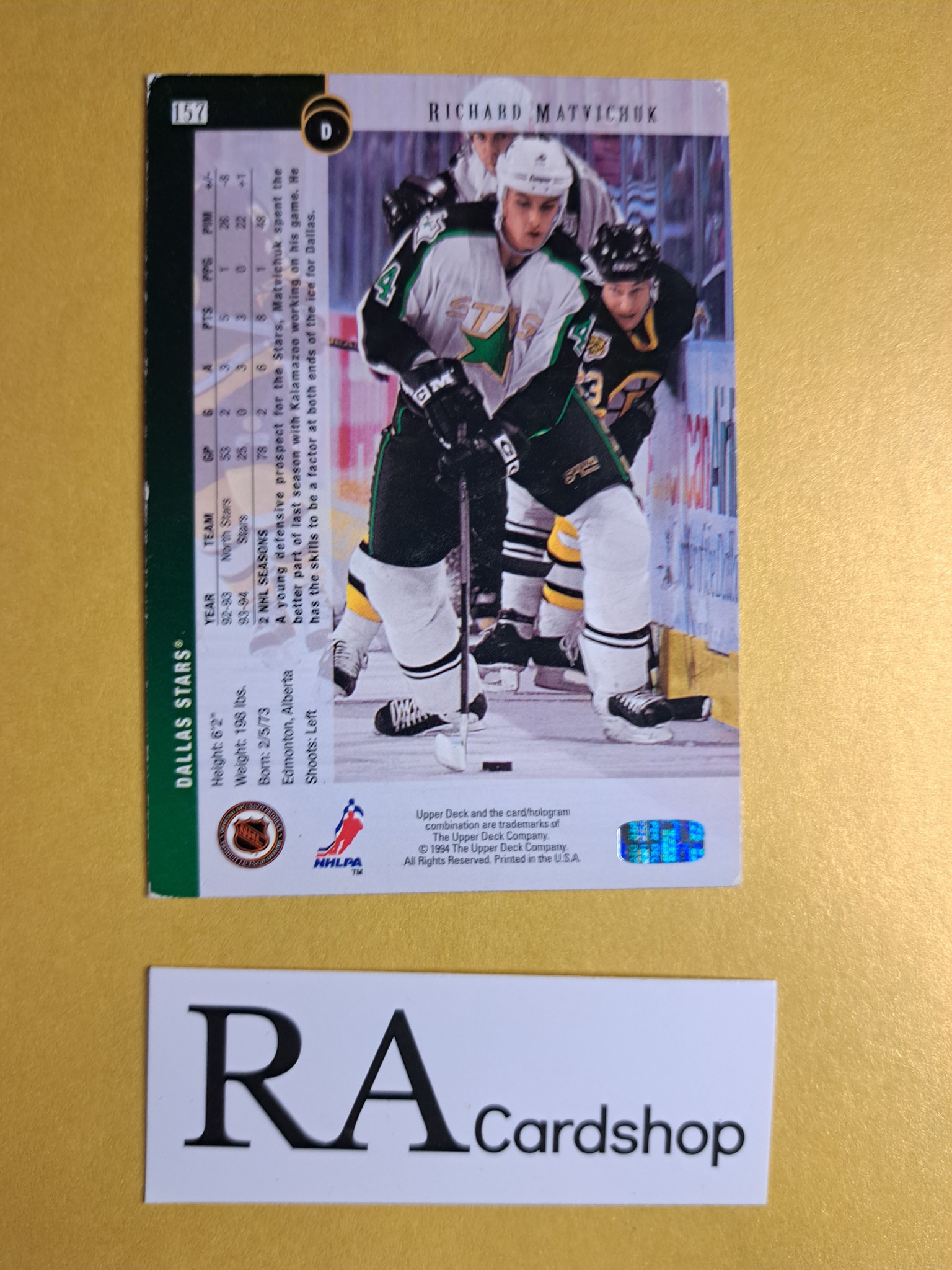 Richard Matvichuk (1) 94-95 Upper Deck #157 NHL Hockey