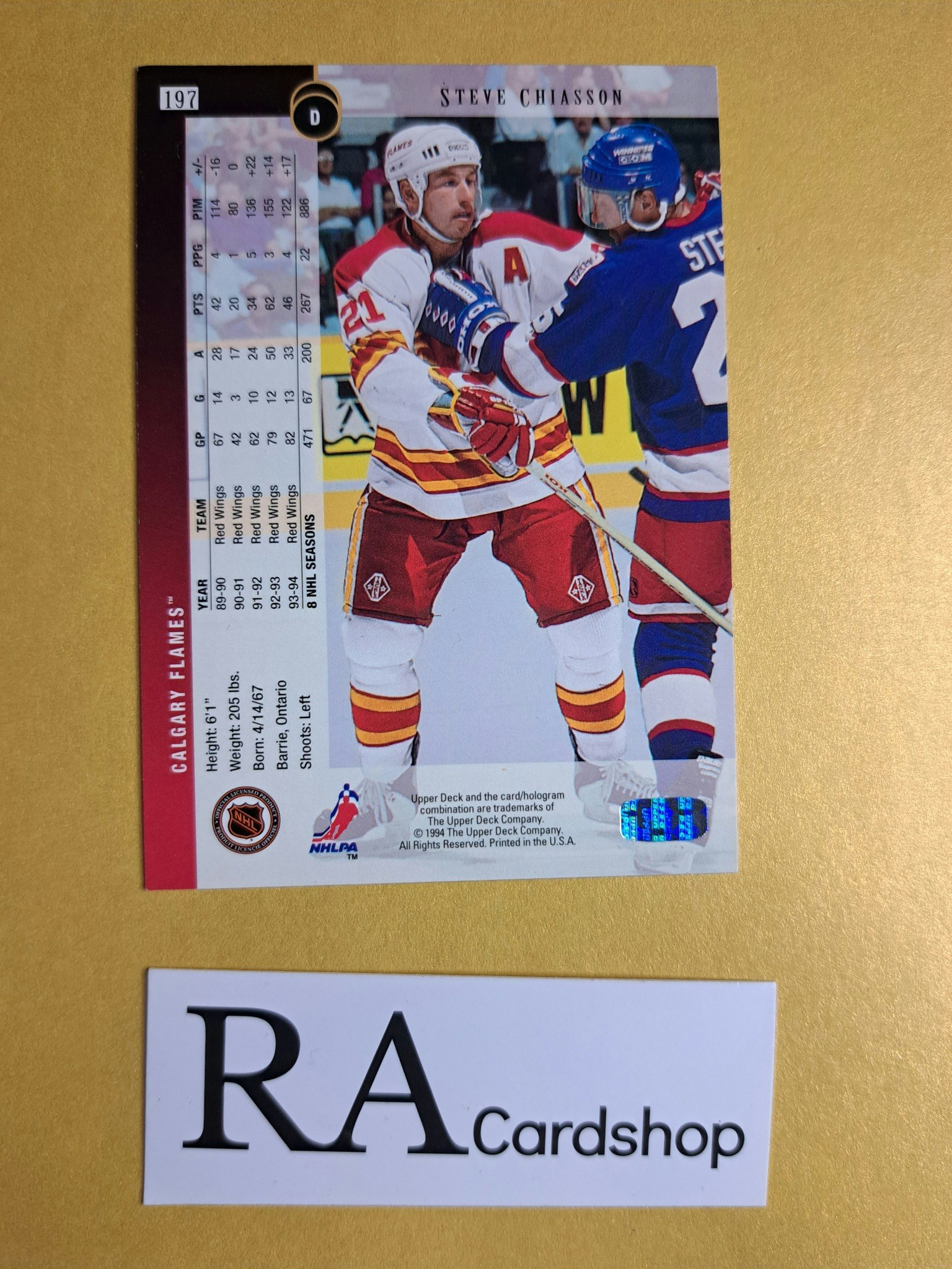 Steve Chiasson 94-95 Upper Deck #197 NHL Hockey