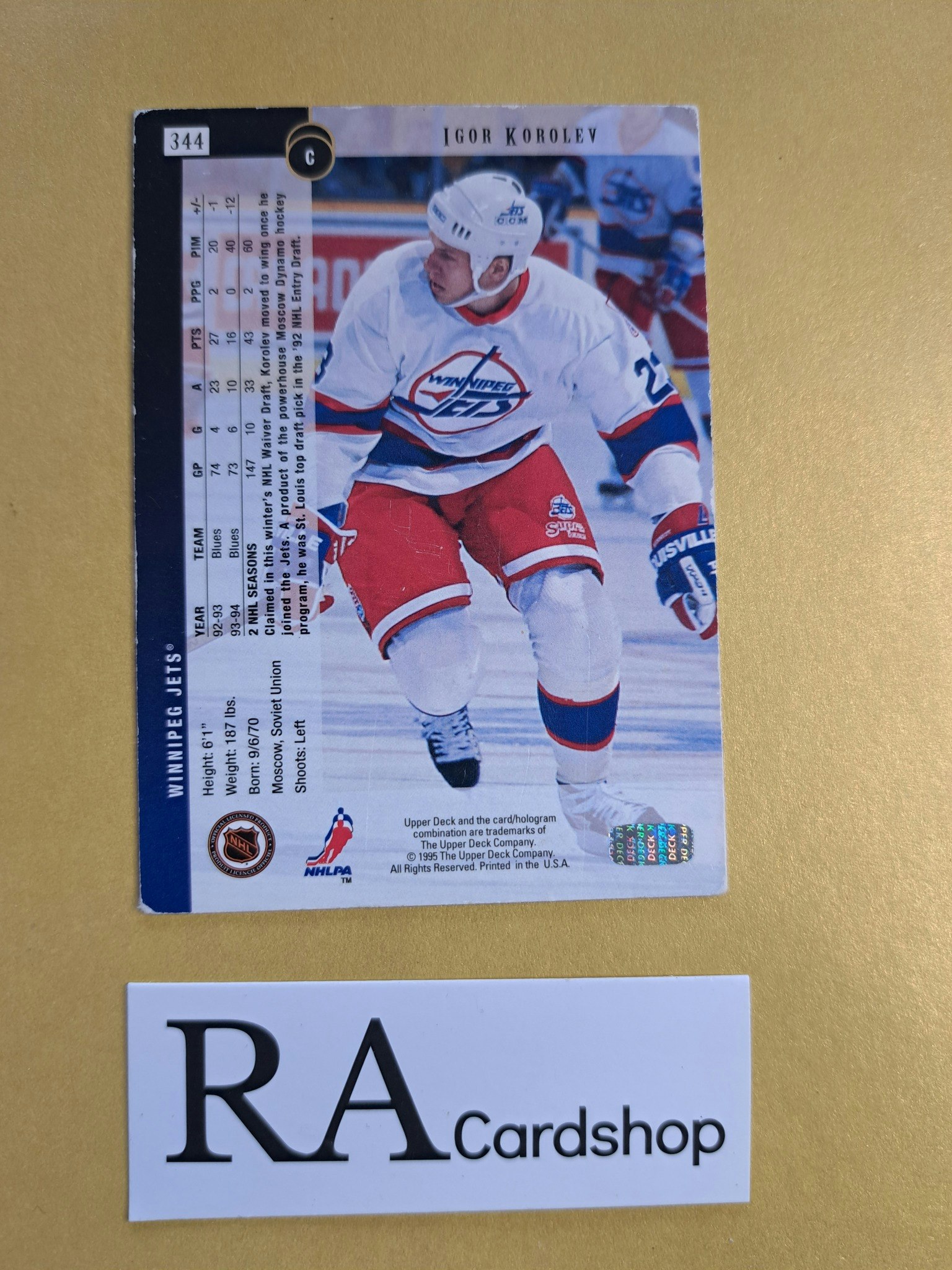 Igor Korolev 94-95 Upper Deck #344 NHL Hockey