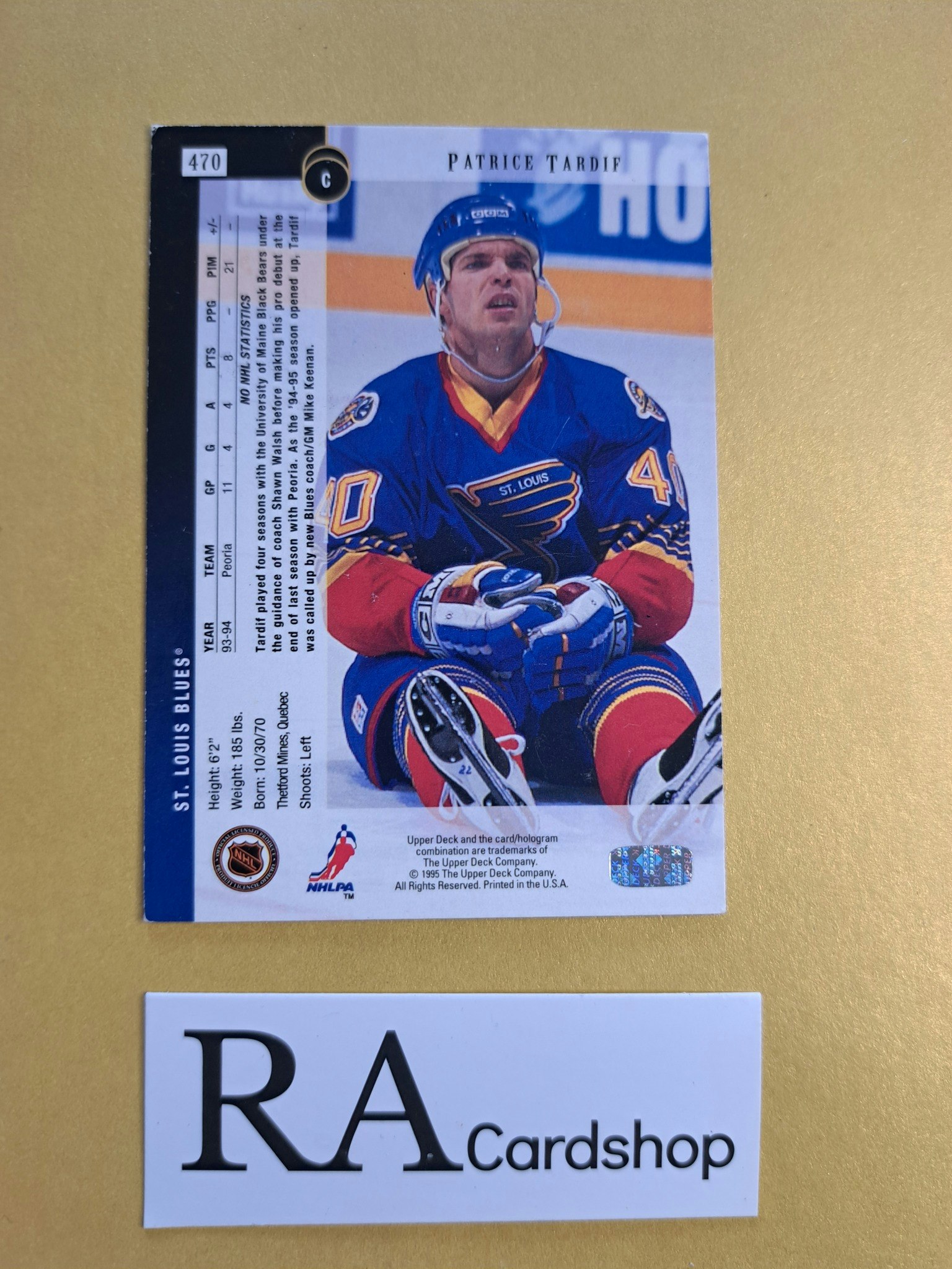 Patrice Tardif 94-95 Upper Deck #470 NHL Hockey