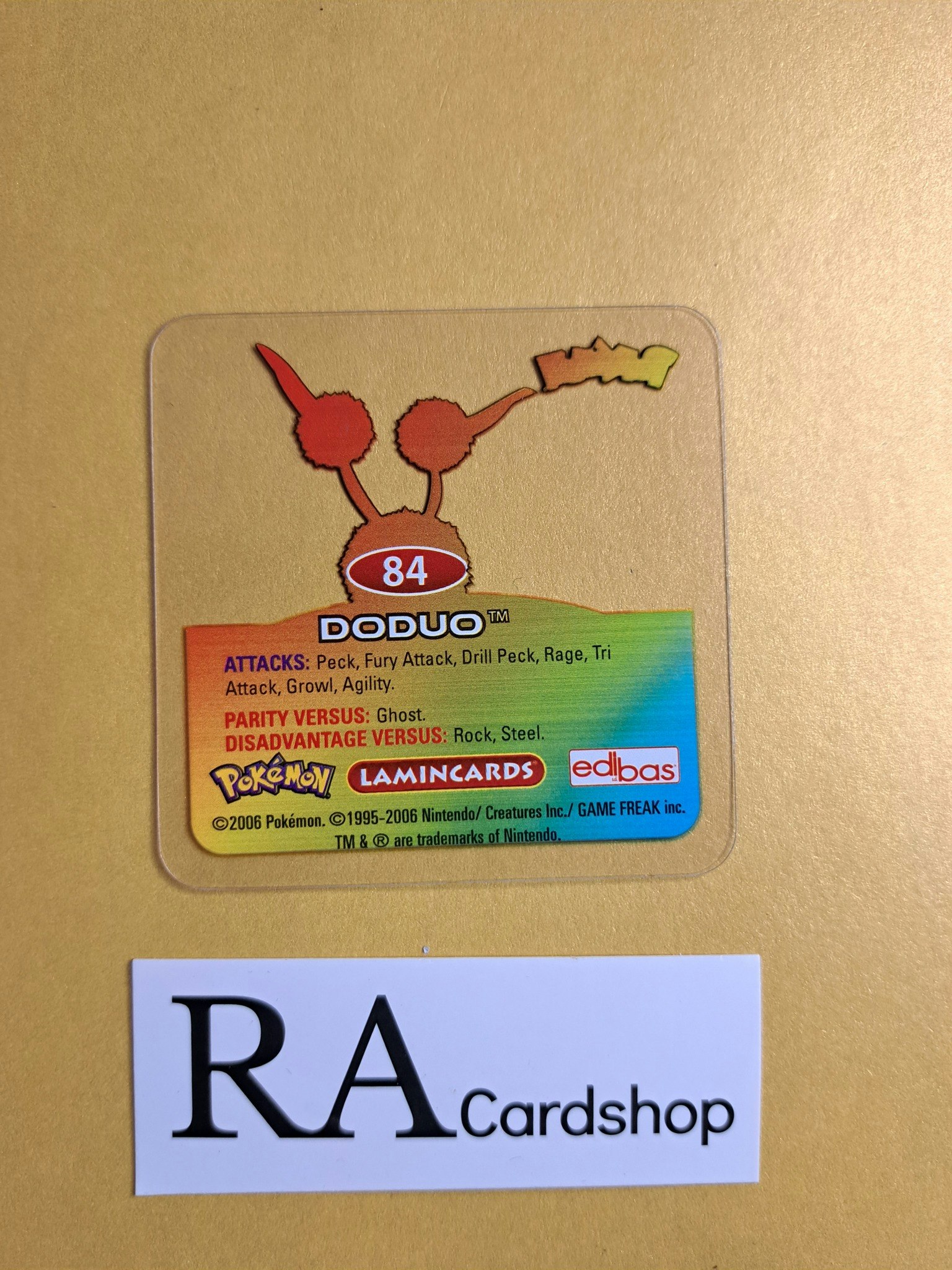 Doduo (2) #84 Edibas Lamincard Pokemon