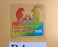 Krabby #98 Edibas Lamincard Pokemon
