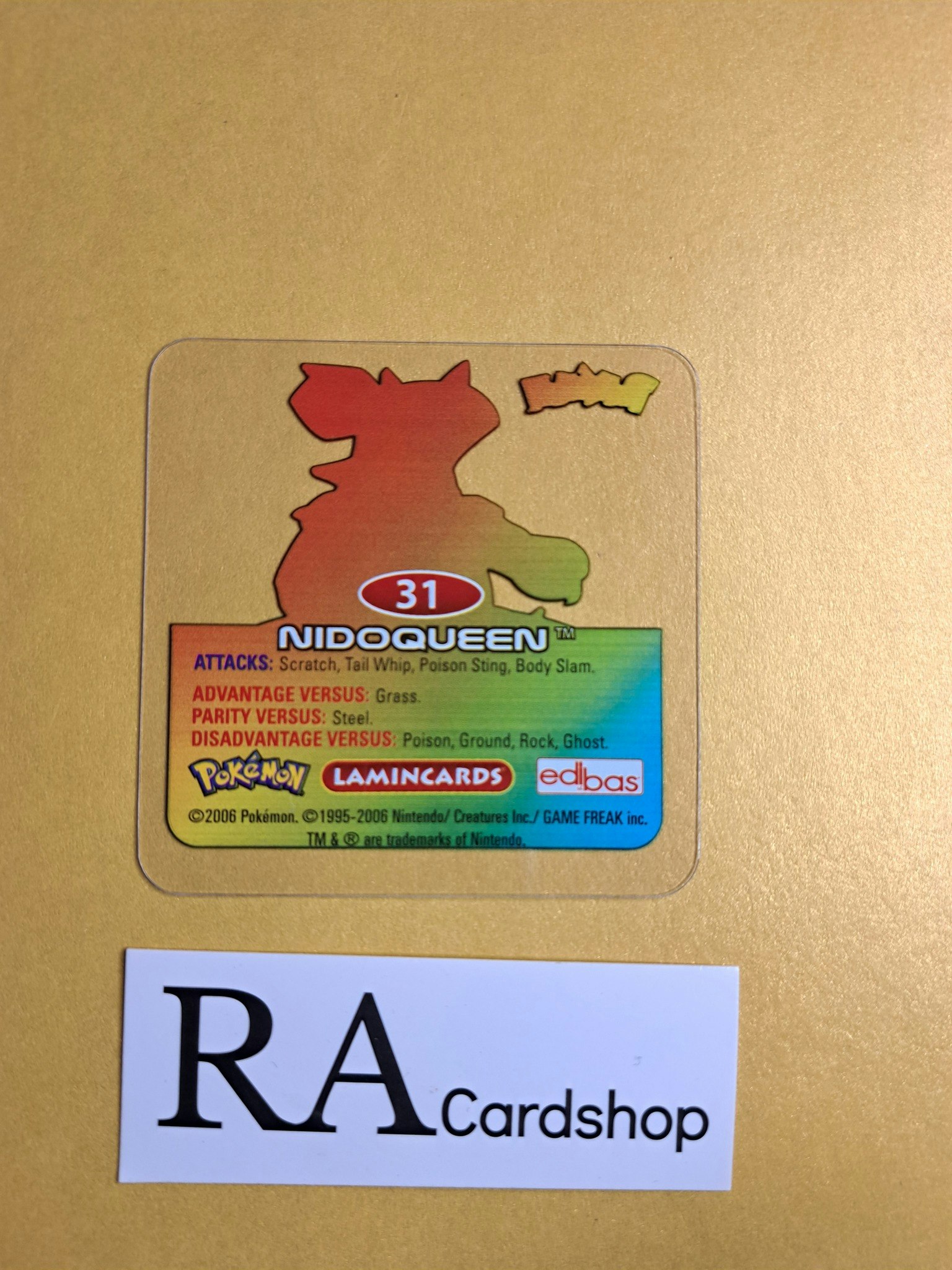 Nidoqueen (3) #31 Edibas Lamincard Pokemon