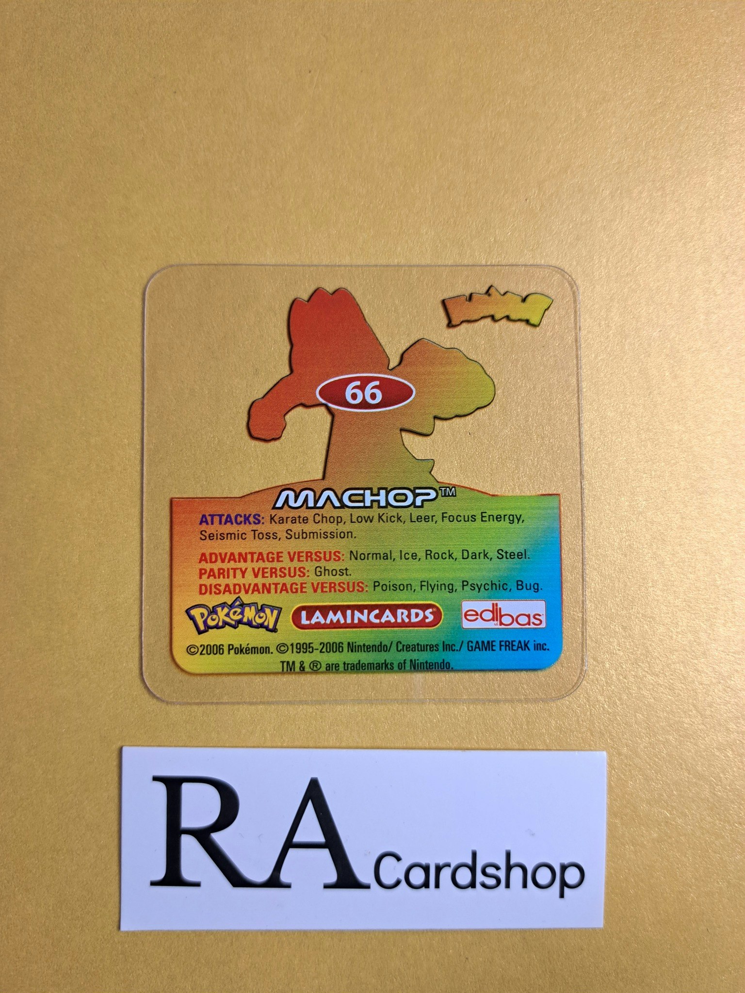 Machop #66 Edibas Lamincard Pokemon