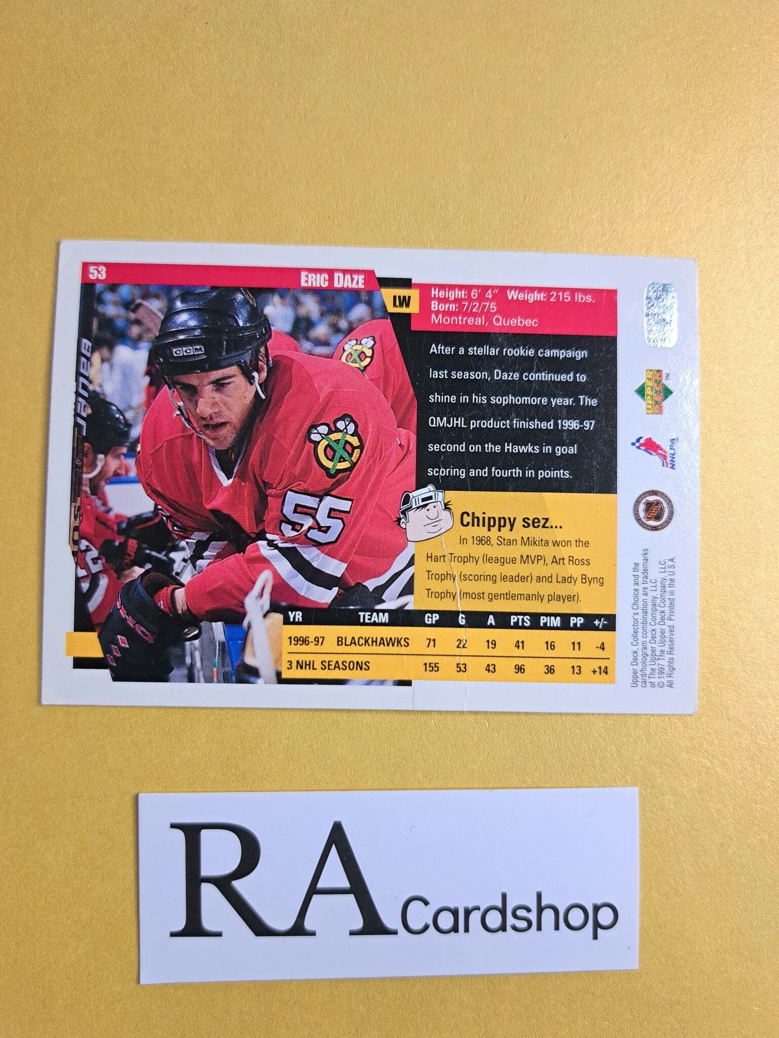 Eric Daze 97-98 Upper Deck Collectors Choice #53 NHL Hockey