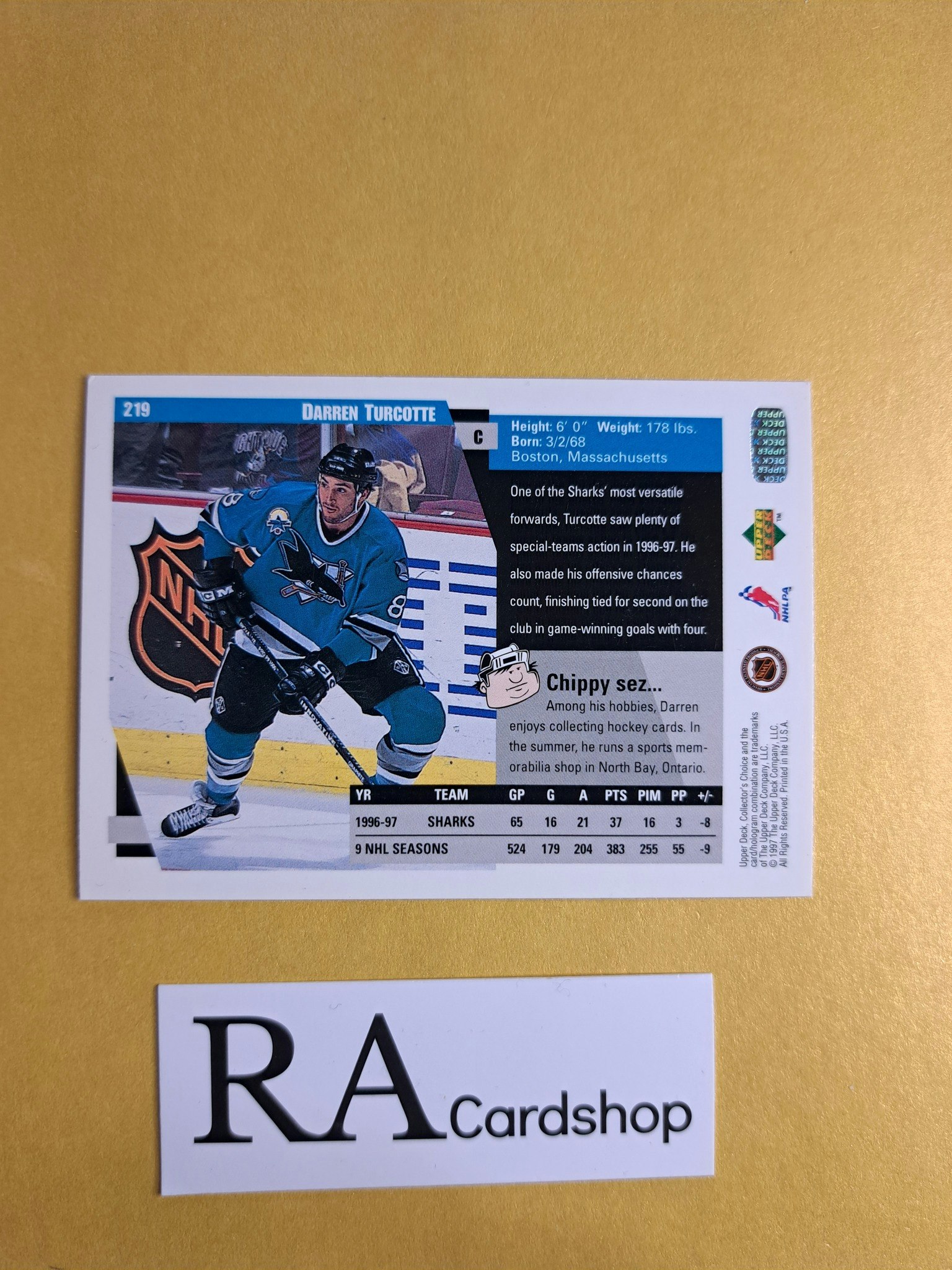 Darren Turcotte 97-98 Upper Deck Collectors Choice #219 NHL Hockey